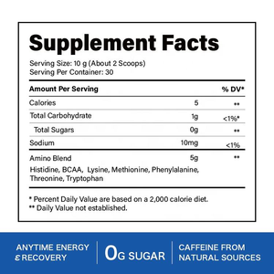 JianYuan Acides Aminés Essentiels & <span class=keywords><strong>BCAA</strong></span> & Créatine Monohydrate 300g Poudre Énergisante & Pré-Entraînement pour Adultes Saveur Myrtille - Product Image 5