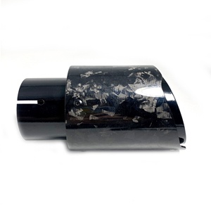 Punta de Silenciador Universal de Fibra de Carbono Forjada Brillante + Acero Inoxidable Negro para <span class=keywords><strong>Tubo</strong></span> de <span class=keywords><strong>Escape</strong></span>, Boquilla para <span class=keywords><strong>Akrapovic</strong></span> Remus para BMW - Product Image 5