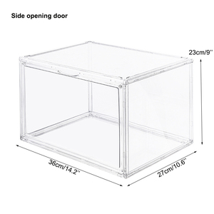 <span class=keywords><strong>Scatola</strong></span> <span class=keywords><strong>per</strong></span> <span class=keywords><strong>Scarpe</strong></span> in Acrilico Trasparente Impilabile con Apertura Magnetica Frontale Contenitore in Plastica <span class=keywords><strong>per</strong></span> Esposizione Sneaker - Product Image 5