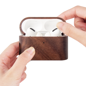 Vente chaude étui en bois d'origine pour <span class=keywords><strong>Airpods</strong></span> <span class=keywords><strong>Pro</strong></span> 3 écouteurs de luxe couverture écouteurs sans fil en bois potable <span class=keywords><strong>boîte</strong></span> de protection complète - Product Image 2