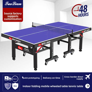 Mesa <span class=keywords><strong>de</strong></span> <span class=keywords><strong>Ping</strong></span> <span class=keywords><strong>Pong</strong></span> Plegable y Móvil para Interiores, Mesa <span class=keywords><strong>de</strong></span> Bádminton Portátil, Estándar, Lista para Competición, Reforzada, Venta al Por Mayor - Product Image 1