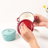 Design minimaliste mode personnalisée 8oz 16oz ustensiles de cuisine en fonte émaillée casseroles pour faire frire des œufs ou des bocaux d'assaisonnement
