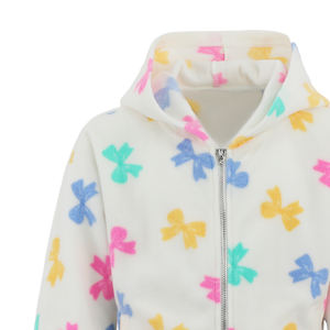 Set di felpa in cotone con stampa fiocchi <span class=keywords><strong>rosa</strong></span> bianco personalizzabile per ragazze autunno bambini moda Casual con cappuccio e <span class=keywords><strong>pantaloni</strong></span> - Product Image 3