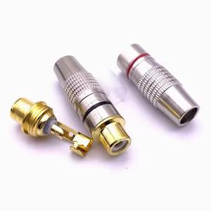 Noir + Or Rouge RCA <span class=keywords><strong>Femelle</strong></span> Jack Plug Non Soudure Audio Vidéo Adaptateur Connecteur <span class=keywords><strong>Femelle</strong></span> à <span class=keywords><strong>Femelle</strong></span> Convertisseur pour Câble Coaxial - Product Image 3