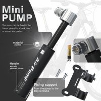 Pompe à vélo compacte BAIMEI en alliage d'aluminium, légère et portable, gonfleur d'air manuel pour valve Schrader et Presta