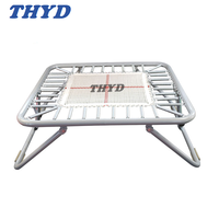 Mini trampoline pliable carré avec filet de sécurité en nylon robuste pour la gymnastique et l'acrobatie, idéal pour les enfants