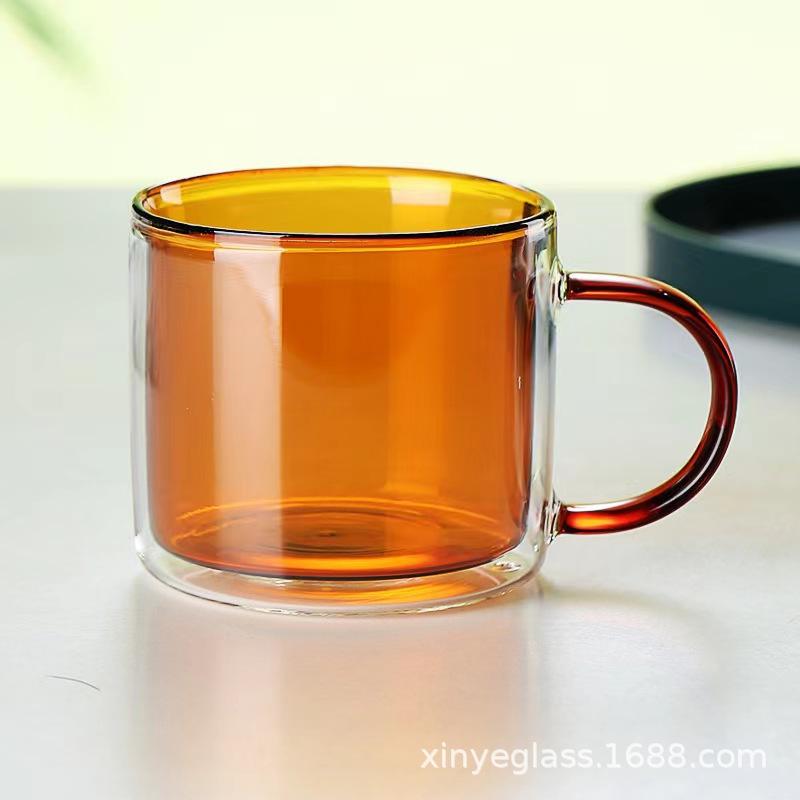 ถ้วยสีสันสดใสสองชั้น-ฉบับสีเหลืองอำพัน