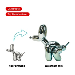 Scultura Personalizzata 3D in Resina a Forma di Cane Palloncino, Statua Artistica <span class=keywords><strong>da</strong></span> 2D a 3D, Oggetto Decorativo per Casa e Galleria, Stile Animale, Prodotto in Cina - Product Image 1