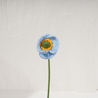 Bouquet de fleurs éternelles artisanales en forme de coquelicot, petites fleurs artificielles au crochet, textile décoratif pour la remise des diplômes et la Saint-Valentin