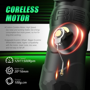 XNET Cavallon 1800mAh pantalla LED Digital pistola <span class=keywords><strong>de</strong></span> tatuaje <span class=keywords><strong>el</strong></span>éctrica potente Motor sin núcleo máquina <span class=keywords><strong>de</strong></span> pluma <span class=keywords><strong>de</strong></span> tatuaje inalámbrica para arte corporal - Product Image 2