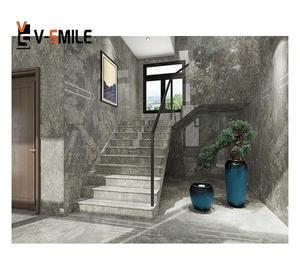 Dalles et carreaux de marbre HermesGrey en pierre naturelle pour escaliers d'hôtel - Product Image 5