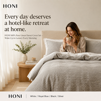 Ensemble de literie HONI certifié OEKO-TEX 100% lin, 3 pièces, style luxueux, couvre-lit moelleux pour lit queen et king, en vente
