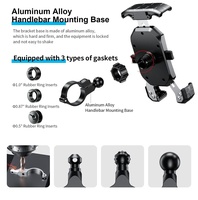 Support de téléphone de moto à rotation de 360 degrés accessoire de support de téléphone portable à une main