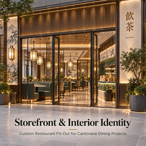 Mobiliario Modular Personalizado para Restaurante Oriental de Dim Sum, Diseño Llave en Mano para Casa de Té, Muebles de Exhibición para el Lanzamiento de una Nueva Tienda de Catering - Product Image 5