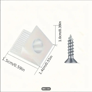 Support d'angle en plastique Jumei à 45 degrés, blanc, pièces de fixation pour meubles GMN2478 - Product Image 4