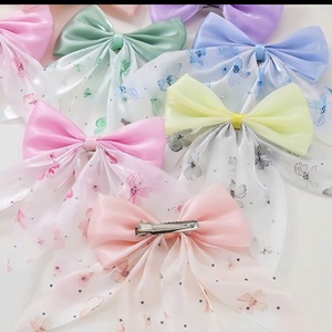 กิ๊บติดผมสไตล์เกาหลีแบบตาข่ายประดับโบว์สุดน่ารักสำหรับ<span class=keywords><strong>สาว</strong></span>ๆ  วัสดุชีฟอง ไม่ทำร้ายเส้นผม - Product Image 3