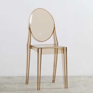 <span class=keywords><strong>Chaise</strong></span> Ghost <span class=keywords><strong>transparente</strong></span> en acrylique cristal moderne sans accoudoirs, style <span class=keywords><strong>Victoria</strong></span> du milieu du siècle, pour événements et mariages, vente en gros - Product Image 1