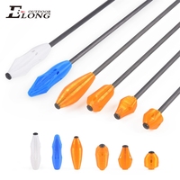 Embout de flèche traditionnel Elong Outdoor avec sifflet intégré, 6,2 mm, à visser, en plastique, pointe de flèche arrondie