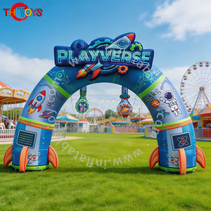 Opblaasbare boog voor buitenreclame, op maat gemaakte ruimtethema ruimteschip van nylon, 5m gigantisch - Product Image 1