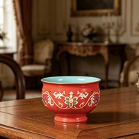 Tasse Maîtresse en Porcelaine Rouge de Chine de Qualité Supérieure, Style Émail Exquis, Motif Floral, Tasse à Thé Traditionnelle Chinoise pour Gongfu, Sûre pour les Aliments