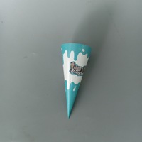 Manchons en papier personnalisés pour cornets de glace, supports d'emballage jetables pour cornets gaufres