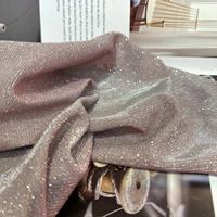 Tissu de luxe confortable en polyester brillant tissé pour jupes et robes de mariée, couleur unie