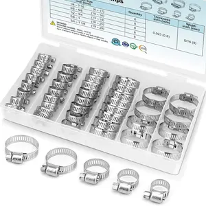 Colliers de serrage de type américain Colliers de serrage à vis sans fin en acier inoxydable 304 pour tuyaux