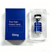 Étiquettes personnalisées en gros pour flacons de peptides et boîtes cadeaux, boîte magnétique premium étanche avec hologramme doré pour 5ml 10ml pour Nootropiques OEM