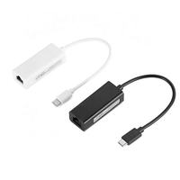 Adaptador de red Gigabit USB tipo C a RJ45 Ethernet Lan de 100Mbps, adaptador de red externo inalámbrico con cable Plug Play para ordenador portátil