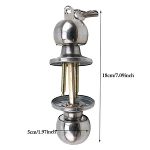 Nội thất cửa Knob thép không gỉ Vòng bóng riêng tư cửa Knob Set phòng tắm xử lý khóa với Key Đối với trang chủ cửa - Product Image 5