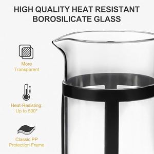 Presse à café manuelle résistante à la chaleur <span class=keywords><strong>en</strong></span> gros, 350/600/800/1000 ml, mini presse à café portable - Product Image 4