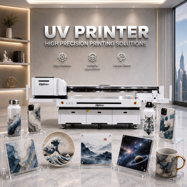 My Color L805 Dx5 Automatic 3D Plexiglass UV Inkjet Flatbed Printer Ricoh 4 8 Cartridges CMYK Ethernet Paper A3 14/h 1200dpi