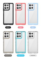 Crystal Clear Space 2st Acrylique Antichoc TPU PC Mobile Phone Case Camera Protection Cover pour MOTO G15 G75 G35 G55 G45 E15 E14
