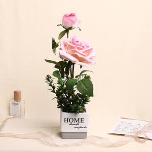 Rose artificielle hautement réaliste à fleur unique avec étamines, ornement de verdure artificielle pour la décoration intérieure et les meubles de la maison - Product Image 4