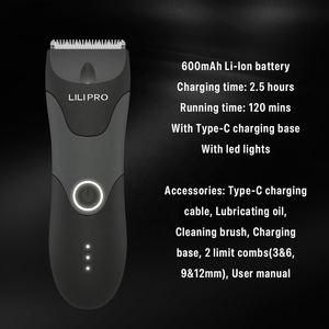 LILIPRO B7, recortadora de bolas de pelo impermeable, <span class=keywords><strong>afeitadora</strong></span> íntima para hombres, recortadora, maquinilla de afeitar, <span class=keywords><strong>afeitadora</strong></span> recargable, recortadora de ingle, parte privada - Product Image 4
