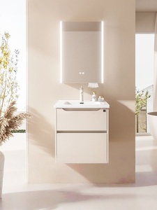 Mueble de Baño Moderno de Cerámica Inteligente de Una Pieza, Montado en la Pared, con Espejo con Iluminación Inteligente para Apartamentos y Villas Pequeñas - Product Image 1