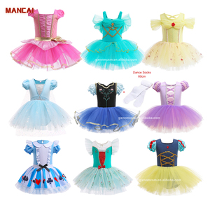 Tema di presentazione della ginnastica festa di Halloween Cosplay per bambini <span class=keywords><strong>Elsa</strong></span> Anna Rapunzel Sofia bambine Tutu abito da ballo - Product Image 3