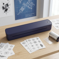 Imprimante d'autocollants de tatouage temporaire pour interface, format de papier max. 216 mm, 300 DPI, batterie 2600 mAh, vitesse d'impression 20 mm/secondes - En stock