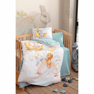 Juego de Ropa de Cama para Bebé 100% Algodón, Estilo Occidental Moderno, Edredón con Relleno de Seda y Funda con Diseño de Dibujos Animados para el Hogar - Product Image 3