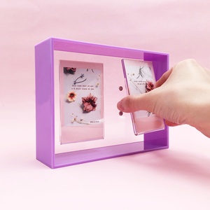 Stock Purple Modern Design Fujifilm <b>Instax</b> Dual Mni Photo Acrylic Box <b>Polaroid</b> Frame - Product Image 4