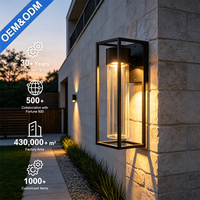 Vente en gros en usine de lampe murale LED carrée en aluminium étanche moderne pour décoration d'hôtel et de jardin
