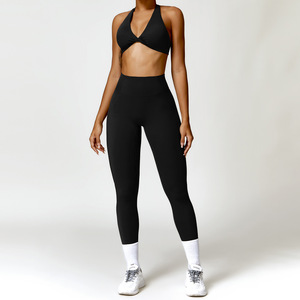 Women's Solid Plus Size 2026 Seamless Full Length Yoga Gym Activewear Set 2 Piece High Waist Fitness Clothing - Product Image 5
