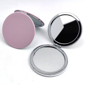 Commercio all'ingrosso pieghevole Mini tasca portatile specchio cosmetico di bellezza piccolo metallo quadrato rotondo specchio bianco per la stampa UV - Product Image 5