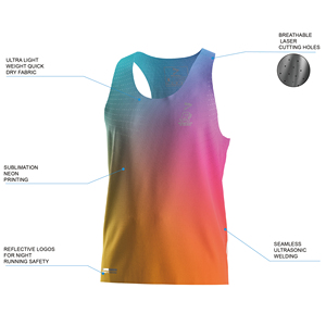Camiseta Deportiva Profesional para Maratón, con Ventilación Láser y Absorción de Humedad, para Entrenamiento en Clima Cálido - Product Image 6