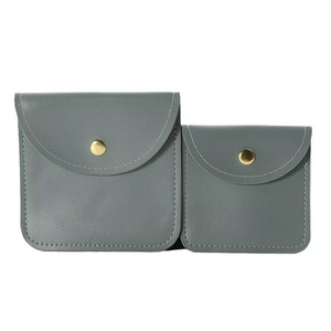 Pochette de rangement personnalisable en cuir PU avec bouton-pression pour bijoux, sac cadeau, pochettes de voyage à rabat pour pendentifs, colliers et bagues - Product Image 4