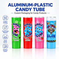 Tabung Pasta Gigi Aluminium Plastik Kustom Kosong Silinder Tekan 12.7-35mm Tutup Ulir Cetak UV Kemasan Ramah Lingkungan