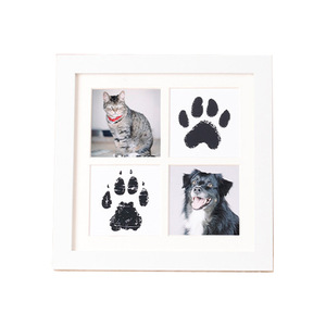 Cadre <span class=keywords><strong>photo</strong></span> commémoratif pour empreintes de pattes de chien et de chat, fait main, sans lavage, avec tampon d'impression DIY, pour empreintes de mains et de pattes d'animaux de compagnie, pour l'international - Product Image 5