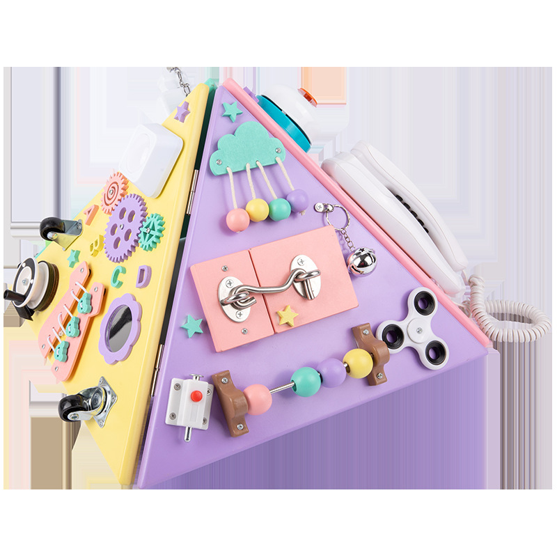 Mamabrum Coffret Montessori 6 Jouets En Bois – Marteau, Puzzle, Livre Émotions, Boîte à Tiroir, Pyramide, Puzzle – Dès 12 Mois – Activité Éducative