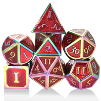 Usine en gros 7 PC Dnd multi-faces jeu de dés 115g Dragons et Dragons coloré paillettes métal dés jeu de société Logo personnalisé