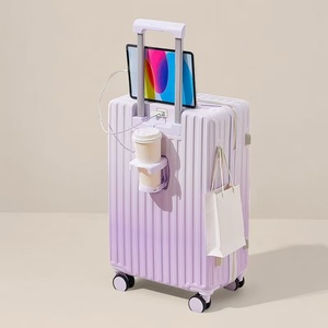 กระเป๋าเดินทางอเนกประสงค์แบบไล่เฉดสี พร้อมที่<span class=keywords><strong>ว</strong></span>างแก้วและที่<span class=keywords><strong>ว</strong></span>างโทรศัพท์ ช่องเสียบ USB สำหรับชาร์จ กระเป๋าเดินทางแบบแข็ง - Product Image 2